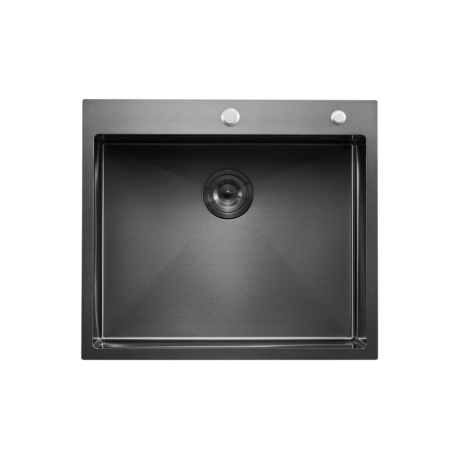 VEVOR 25" Kitchen Sink Top Mount Single Bowl Drop-In Basin Stainless Steel Black