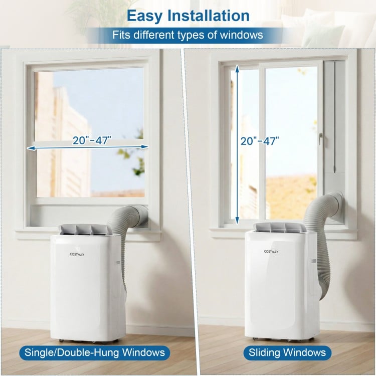 15000 BTU Inverter Portable Air Conditioner Smart Wifi Enabled Cooling & Heating Unit-White