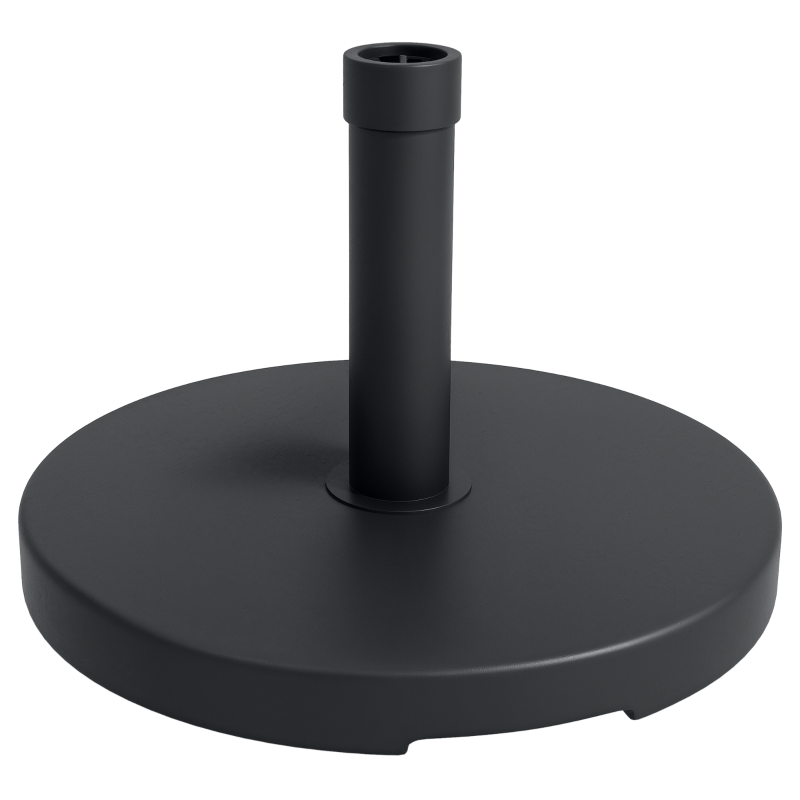 33 lbs Concrete Parasol Base, Heavy Duty Patio Umbrella Stand, 18.3" Round Garden Parasol Holder, Black