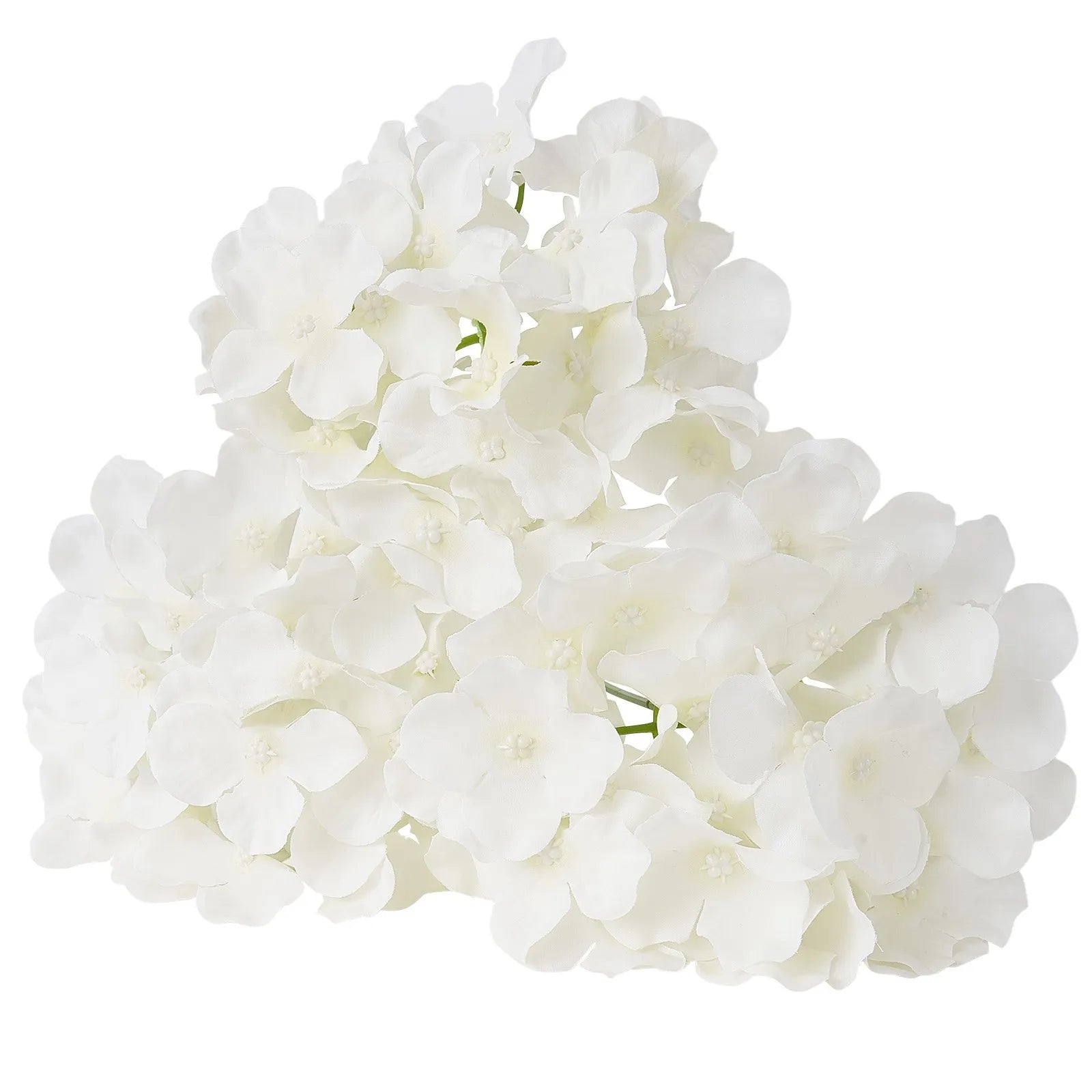 VEVOR 205 Pcs Artificial Silk Hydrangea Flowers 9.8 In Bouquet Arrangement White