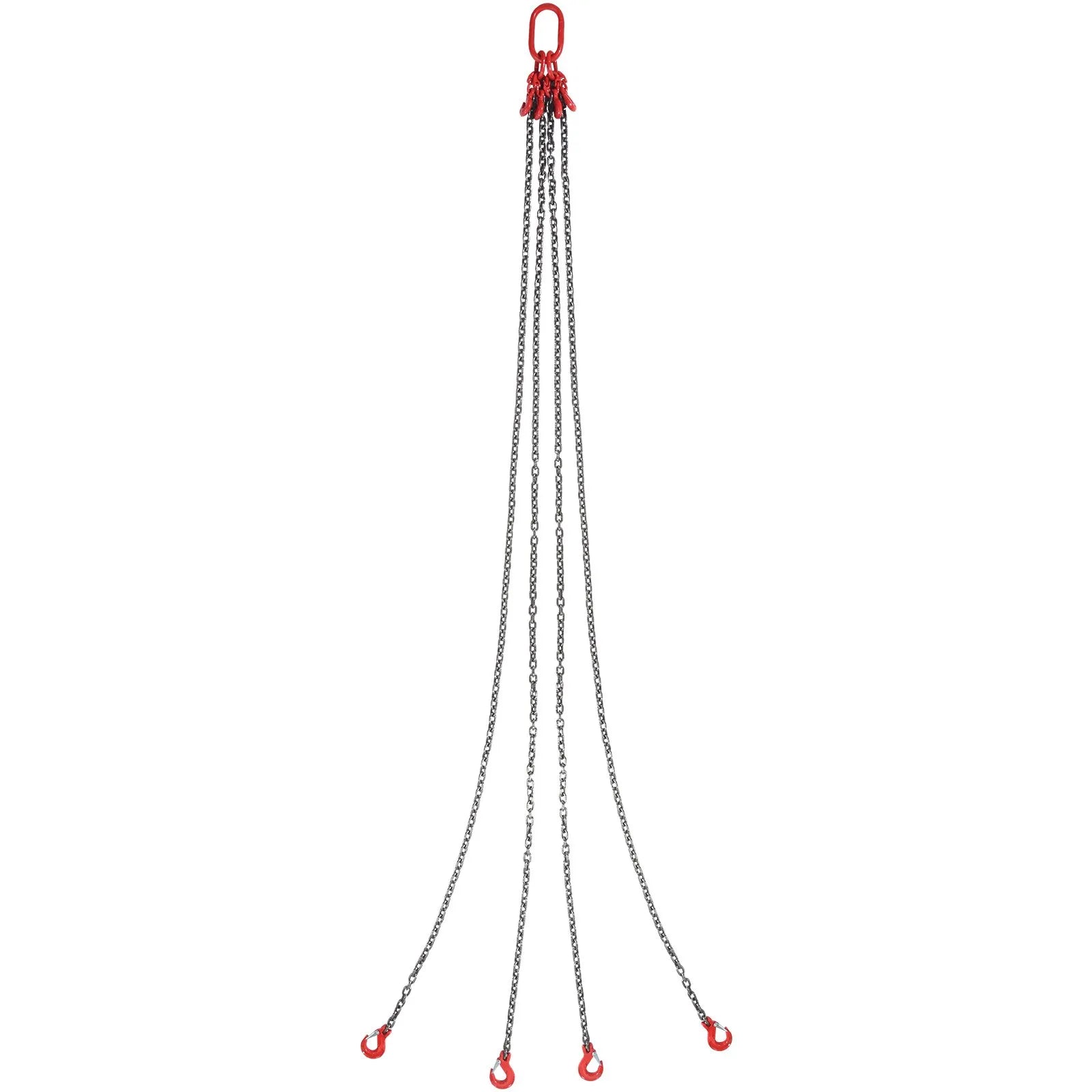 VEVOR 5/16" x 10' Chain Sling 4 Legs G80 Lifting Chain with Grab Hooks 11000 lbs