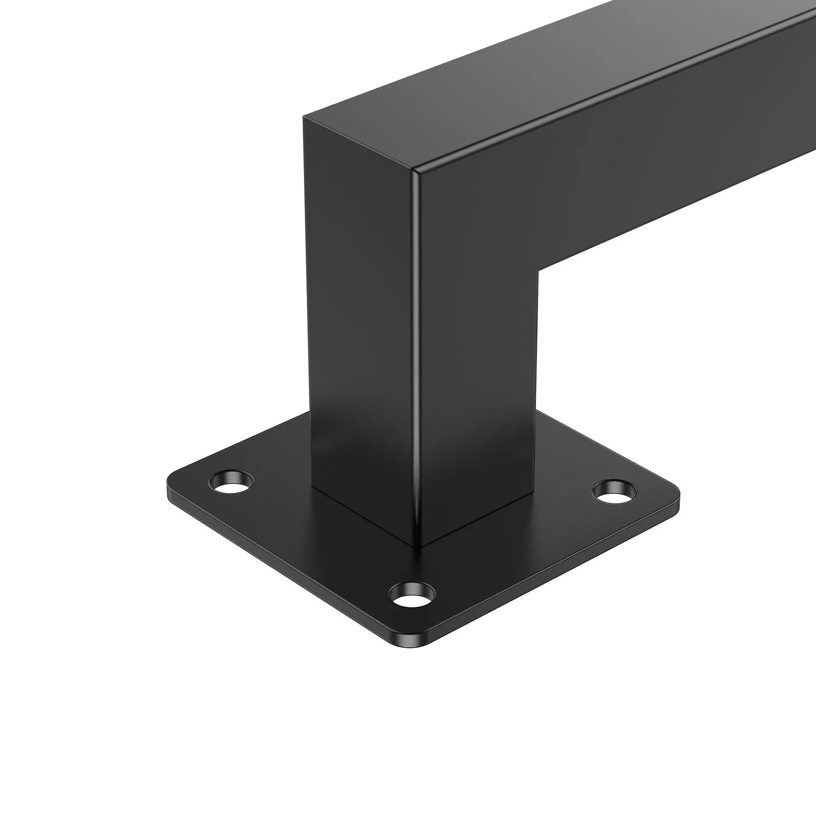 VEVOR 4ft Wall Mounted Stair Handrail Black Iron 250lbs Load Square Tube