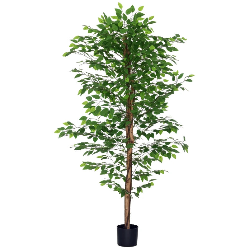 6ft Artificial Trees Ficus, Indoor Fake Plant with Pot, for Home Decor