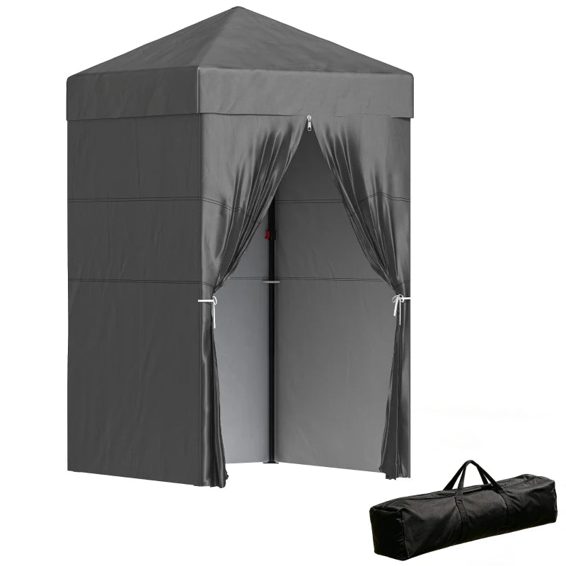 4 x 4 ft Compact Pop Up Canopy Tent, UPF 50+ Changing Room, Portable Instant Privacy Canopy with Mesh Window, Dark Grey