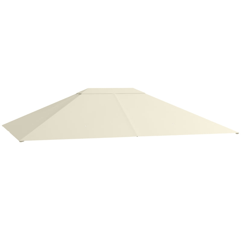 10' x 13' Gazebo Replacement Canopy Cover, Gazebo Roof Replacement (TOP COVER ONLY), Cream White