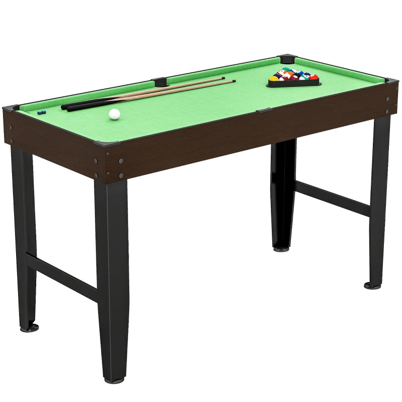 Soozier 55" Mini Pool Table, Pool Game Billiard Table Set with 2 Cues, 16 Balls, 2 Chalks, Triangle, Brush, Green