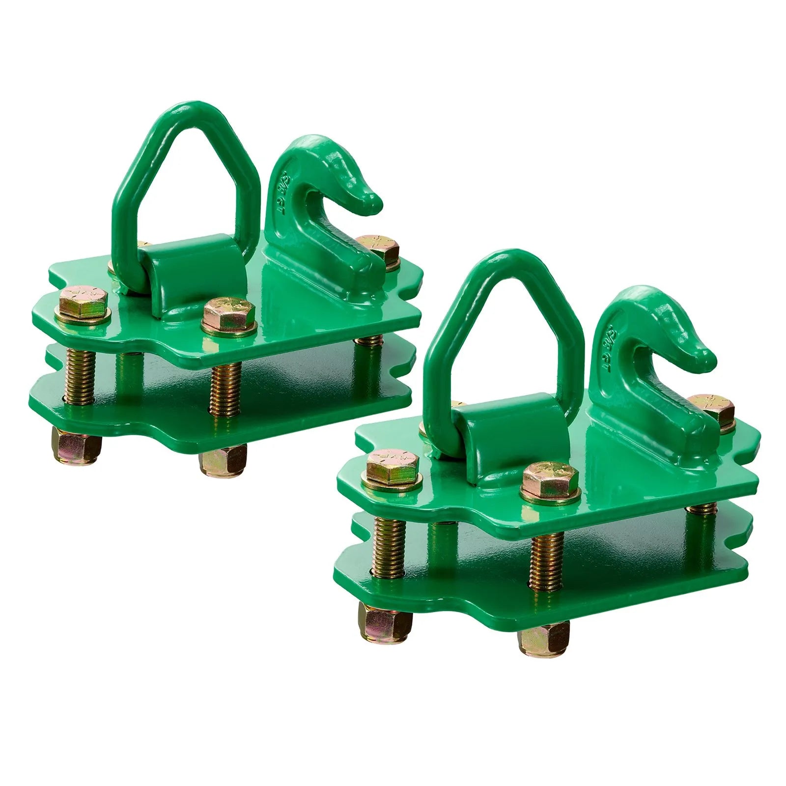 VEVOR 3/8" Tractor Bucket Hooks Grade 70 Forged Steel 2 Pack Grab Hooks Green