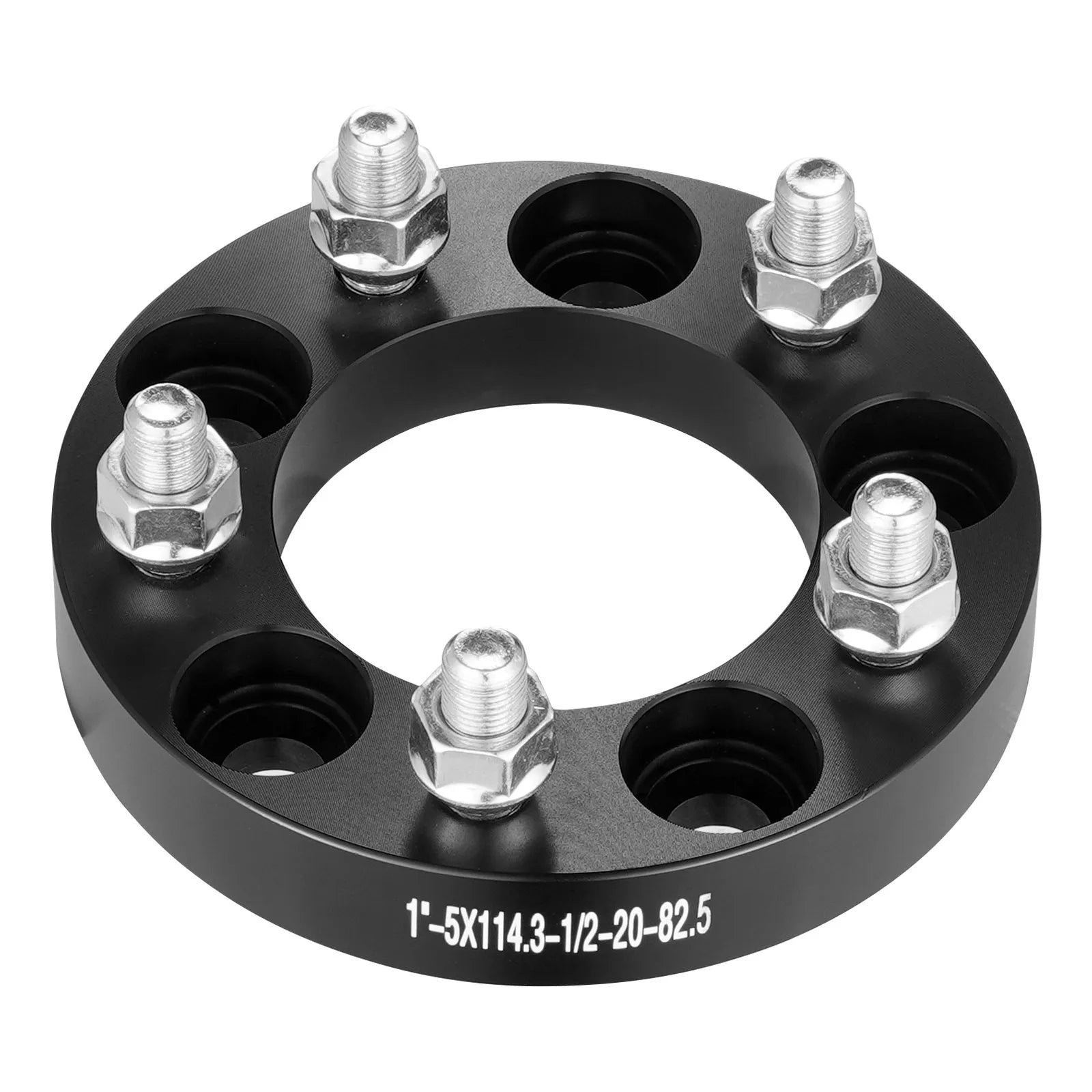 VEVOR 1" 5"x4.5" Wheel Spacers Wheel Adapters 5 Lug Forged Spacer 4 PCS Black