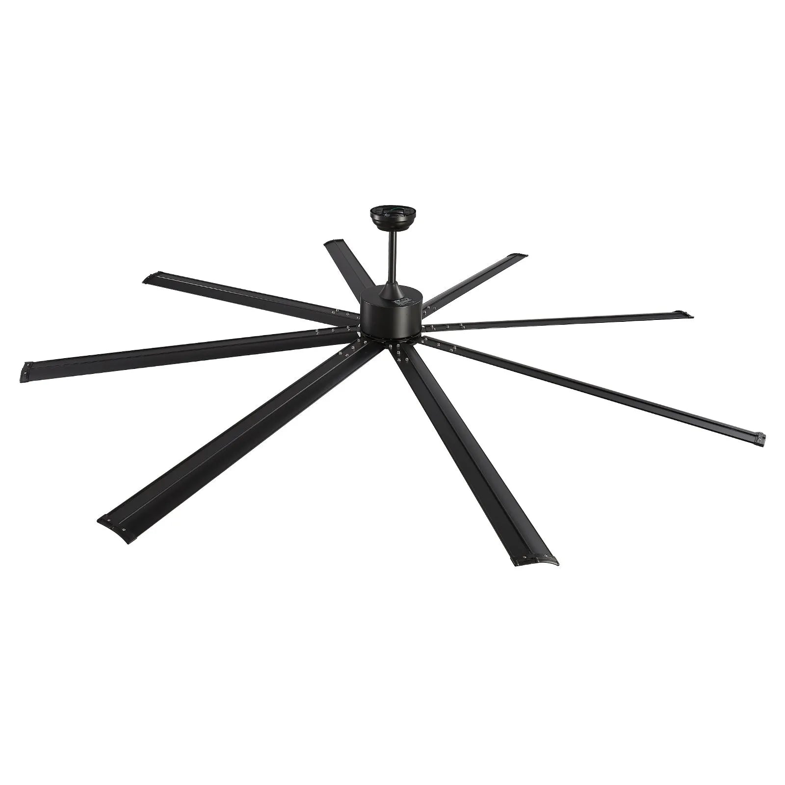 VEVOR 96" Aluminum Ceiling Fan No Light Remote Control Reversible Motor Black