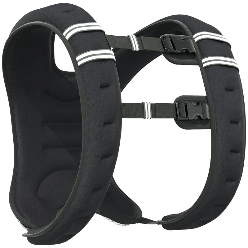 Soozier 22 lbs Weighted Vest, Weight Vest with adjustable Straps, Convenient Pocket and Reflective Strips, Fit for Men Women