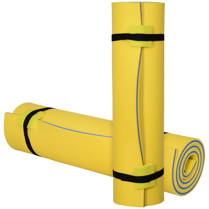 10' x 5' Roll-Up Pool Float Pad for Lakes, Oceans, & Pools, Water Mat for Playing, Relaxing & Recreation, Yellow