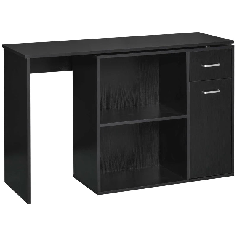180° Rotating Home Office Corner Desk Storage Shelf Cabinet Black