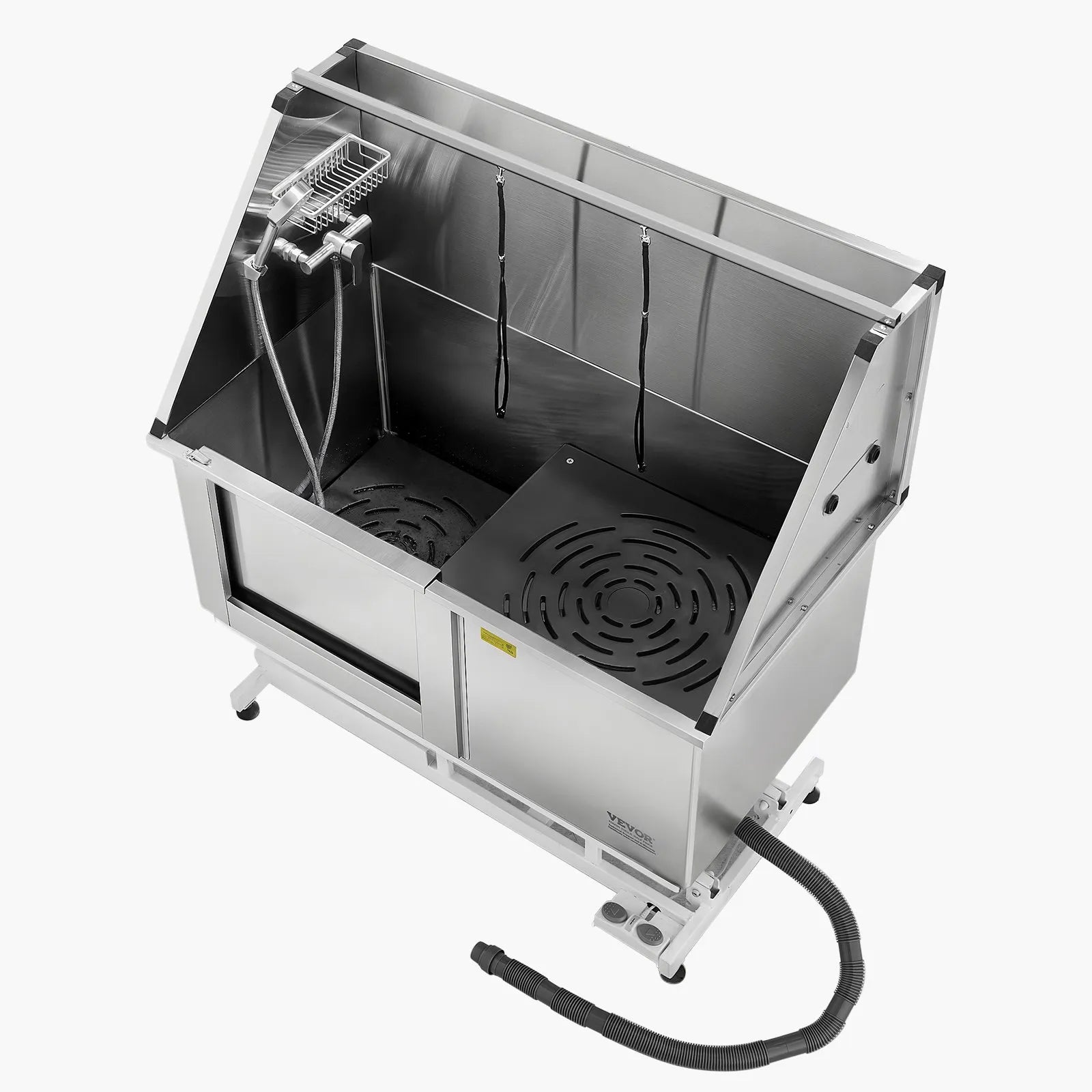 VEVOR 50inch Electric Dog Grooming Bath Tub Stainless Steel w Water Filter Left