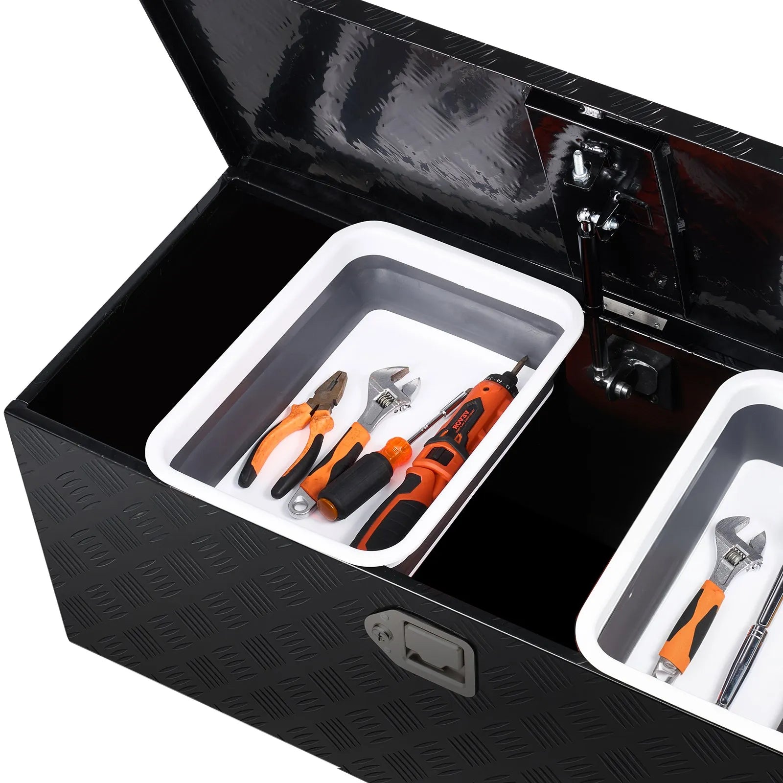 VEVOR 35.4"x14.6"x14.6" Heavy Duty Aluminum Truck Bed Tool Box for Pickup Black