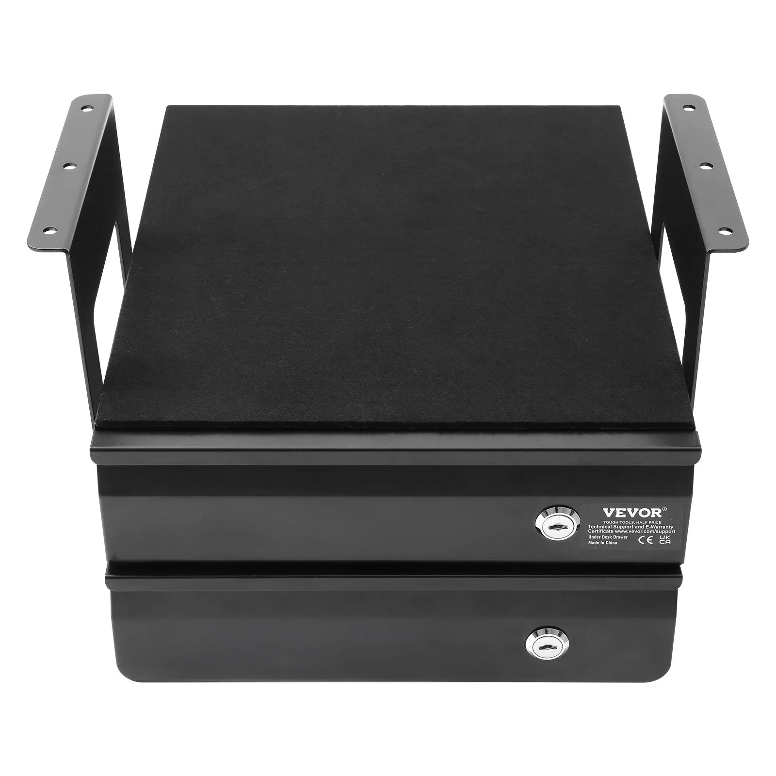 VEVOR 2 Drawer 13" Lockable Under Desk Drawer Organizer Slide-out Drawer Office