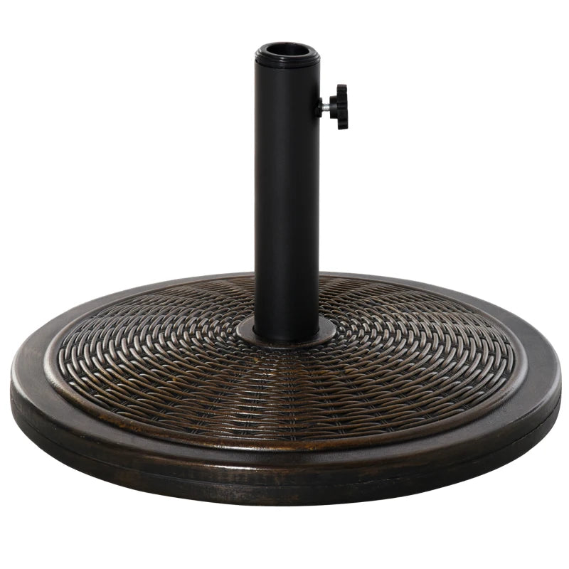 29LBS Offset Patio Umbrella Cement Base Stand Cantilever Parasol Holder Weight, Fits Φ1.4", Φ1.5", Φ1.9", Black