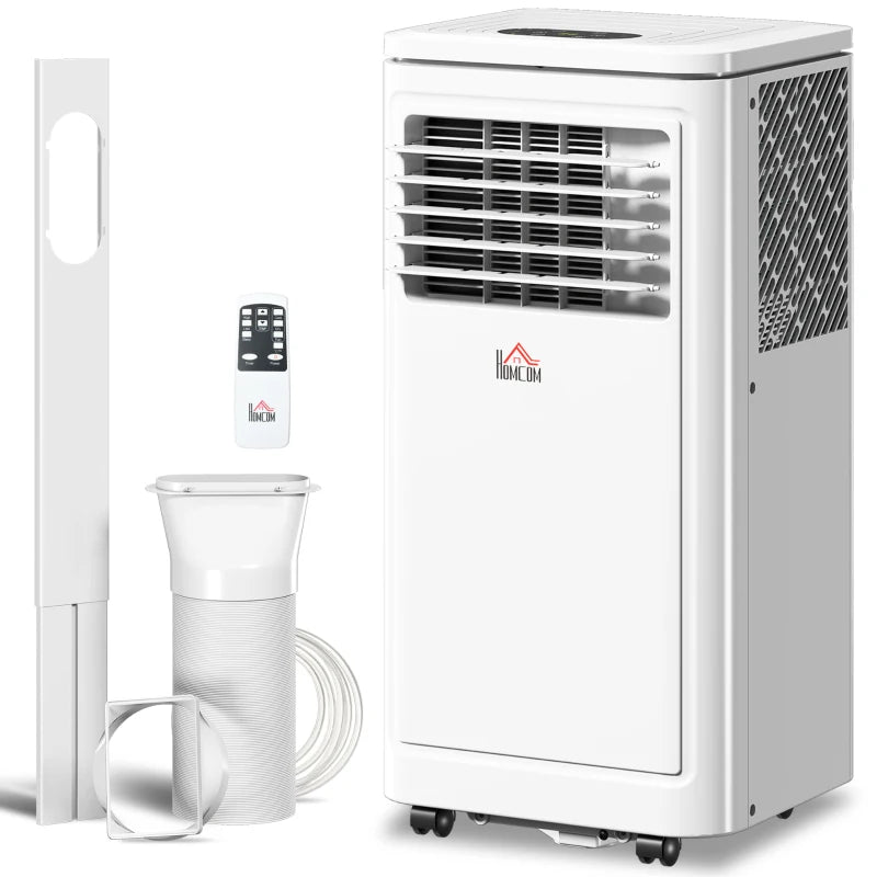 Small Portable AC 8000 BTU, Dehumidifier, Remote Control, 24-Hour Timer, Window Mount Kit for Bedroom, Cream