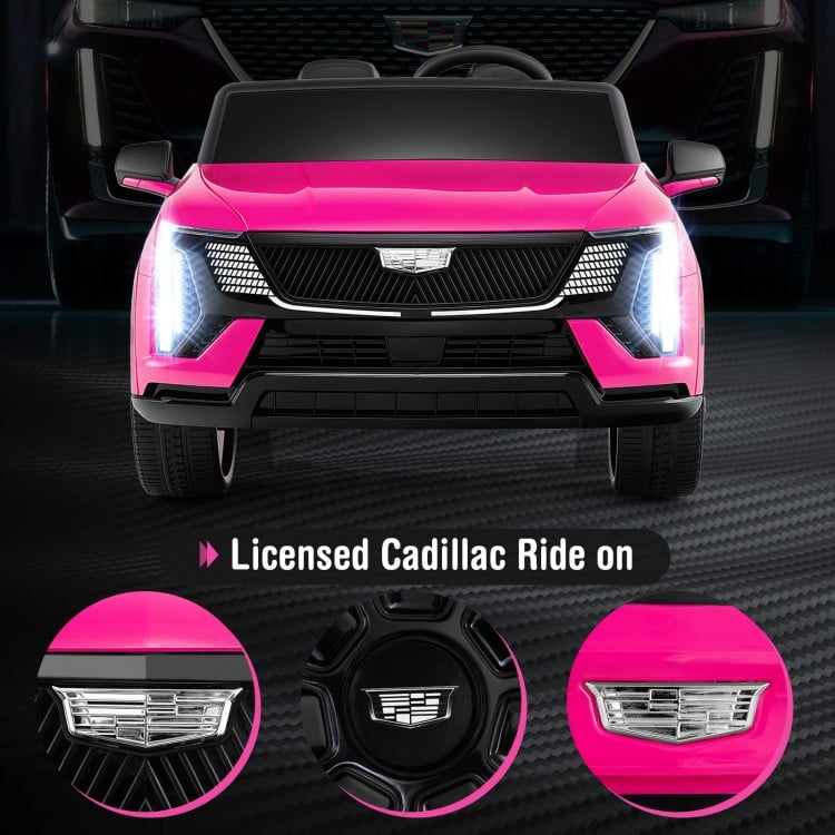 24V Ride on Truck 2-Seater Licensed Cadillac with Remote Control-Pink