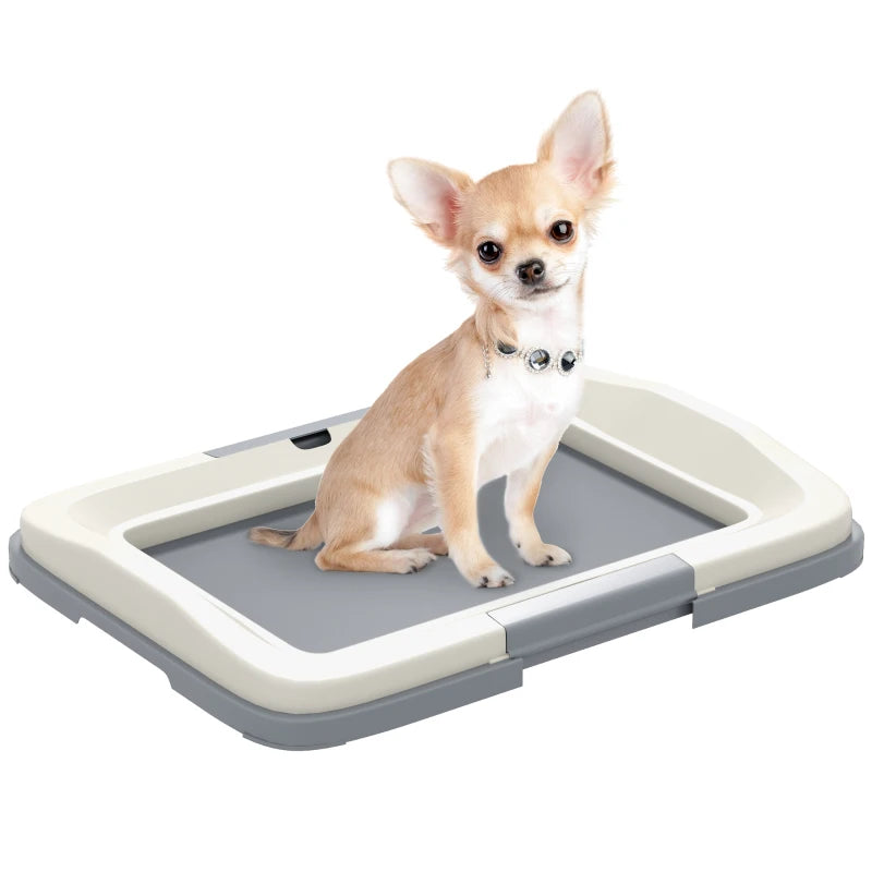 18" x 13" Pee Pad Holder, Dog Potty Tray for Indoor Outdoor, Easy to Clean Dog Training Toilet Pee Pad Tray, Grey