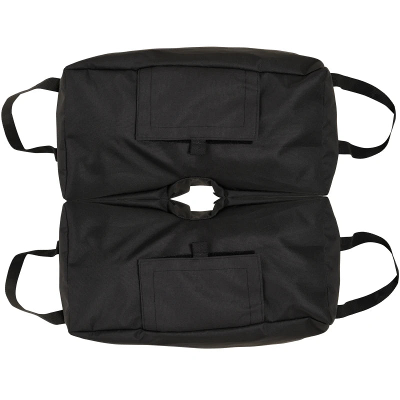 2pc Umbrella Base, Weight Bag, Garden Parasol Weight Base, Filled Sand Fits Most Umbrella w/ Scoop Up 55lbs, Black