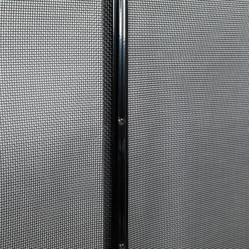 4 Panel Swimming Pool Fence, Aluminium Rustproof Pool Fencing, 4' x 12', Black