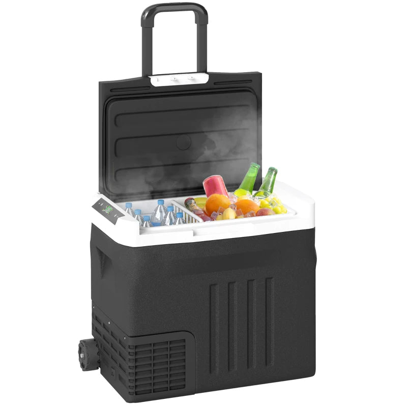 12 Volt Car Fridge Refrigerator, 42 Quart Portable Electric Cooler, 12V/24V DC & 100-240V AC, -4℉-68℉