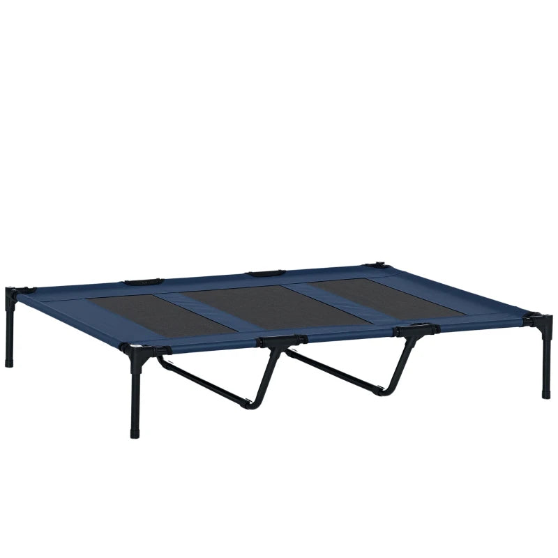 48" X 36" X 9" Elevated Pet Bed with Carrying Bag, Dark Blue