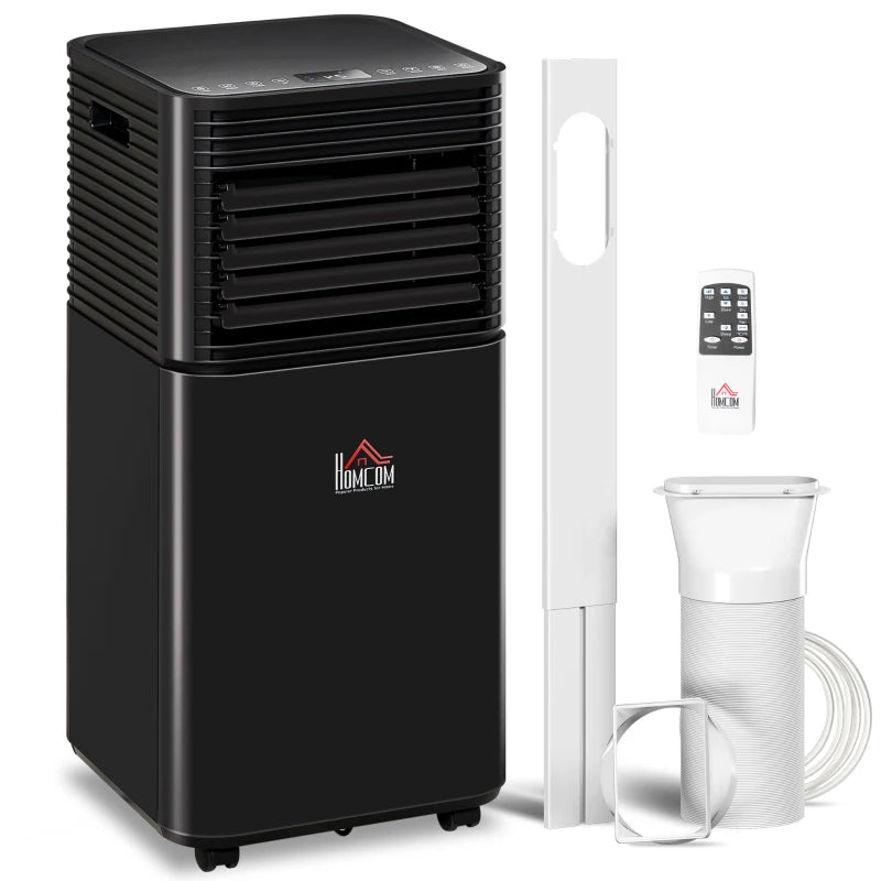 10000 BTU Portable Air Conditioner with Fan & Dehumidifier Mode, Quiet AC Unit with Remote Control, 24-Hour Timer, Black