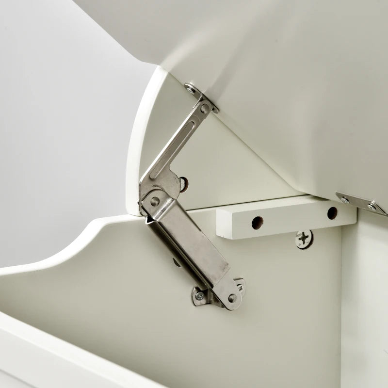 3-In-1 Hall Tree w/ Coat Rack, Shoe Storage and Bench Seat, Entryway Bench w/ 4 Hooks for Hallway, Living Room, White