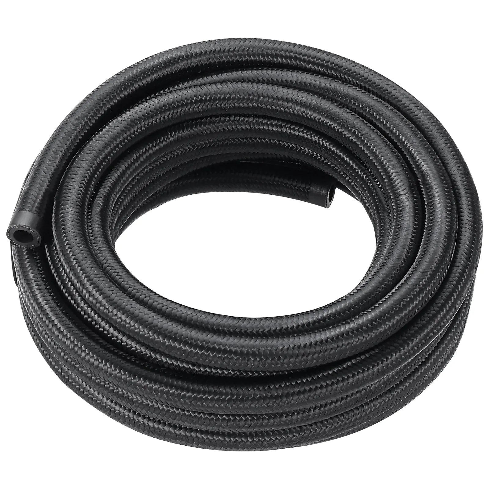 VEVOR 8AN Fuel Line Kit, 20 FT Fuel Hose Kit, 0.43" Nylon Stainless Steel Braided Fuel Line Oil/Gas/Diesel Hose End Fitting Kit, with 12 PCS Swivel Fitting Adapter Kit, Black