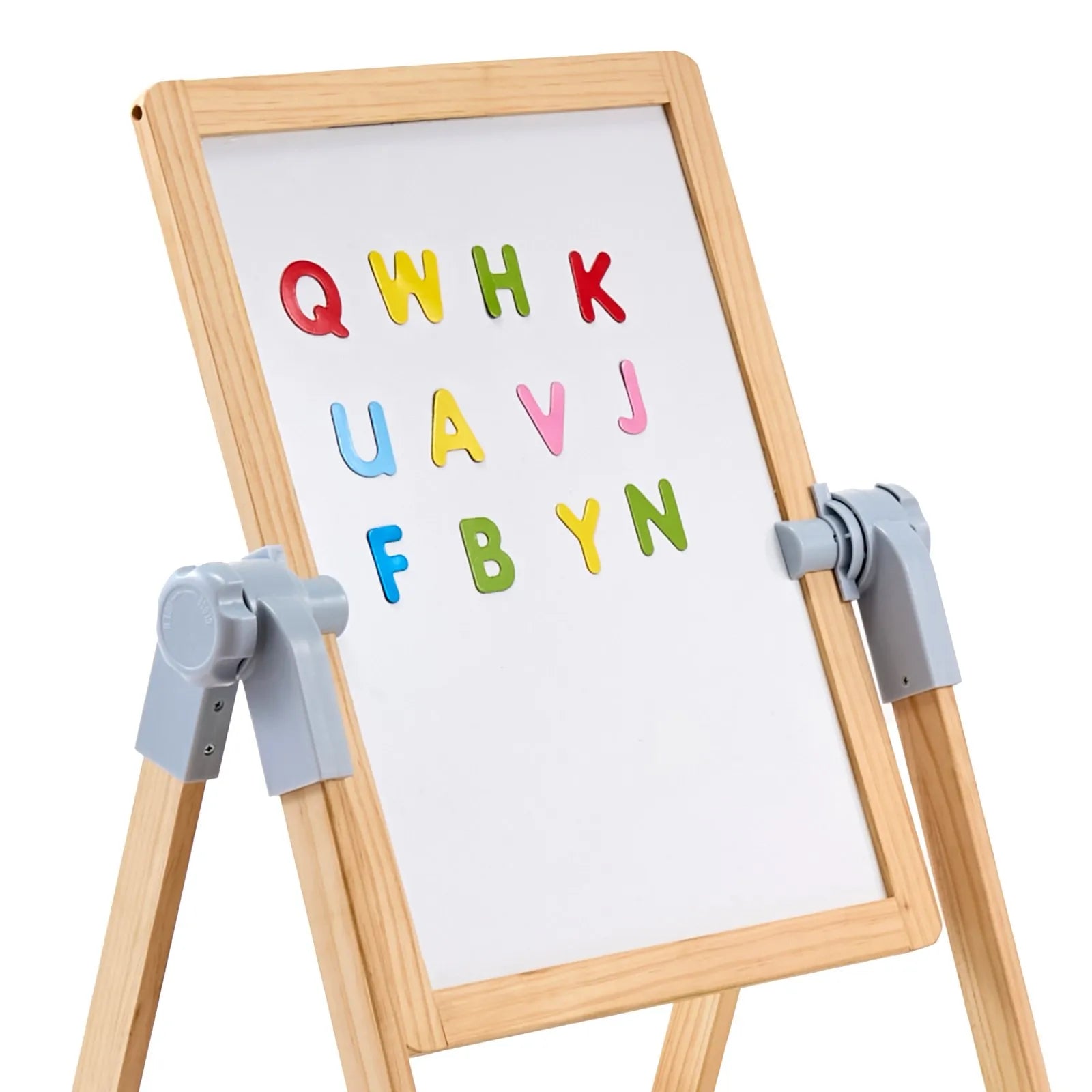 VEVOR 2-in-1 Kids Art Easel Double-Sided Wooden Magnetic Whiteboard Chalkboard