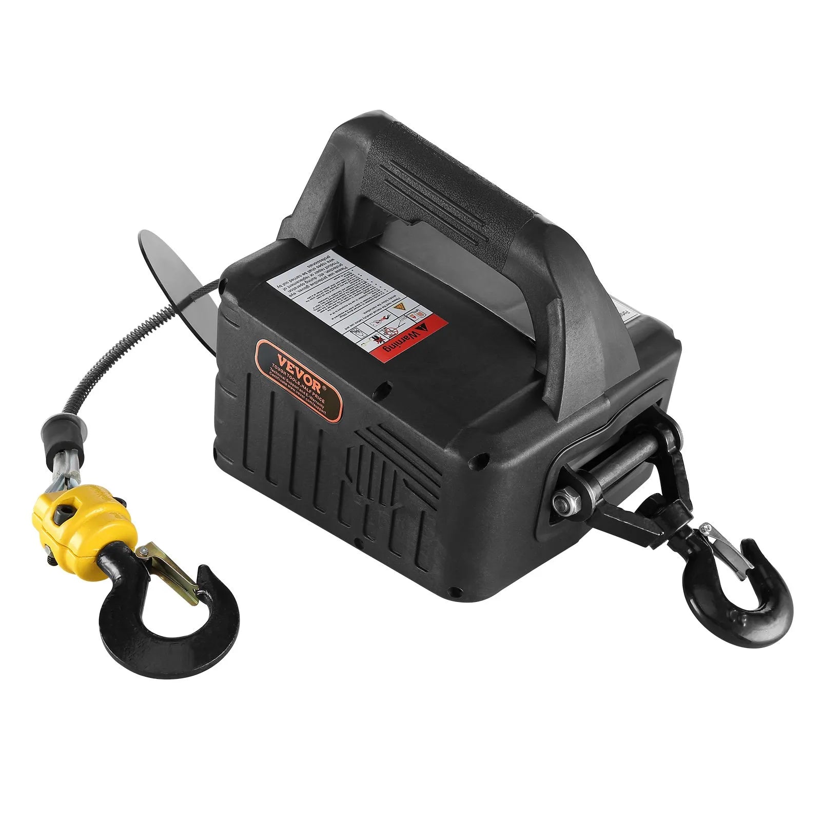 VEVOR 2-in-1 Electric Hoist Winch, 1100 lbs Lift Capacity, 1500W Portable Power Winch Crane, 22.9 ft Lifting Height, 13 ft/min with Wired Remote Control, for Garage, Warehouse, Factory Lifting Towing