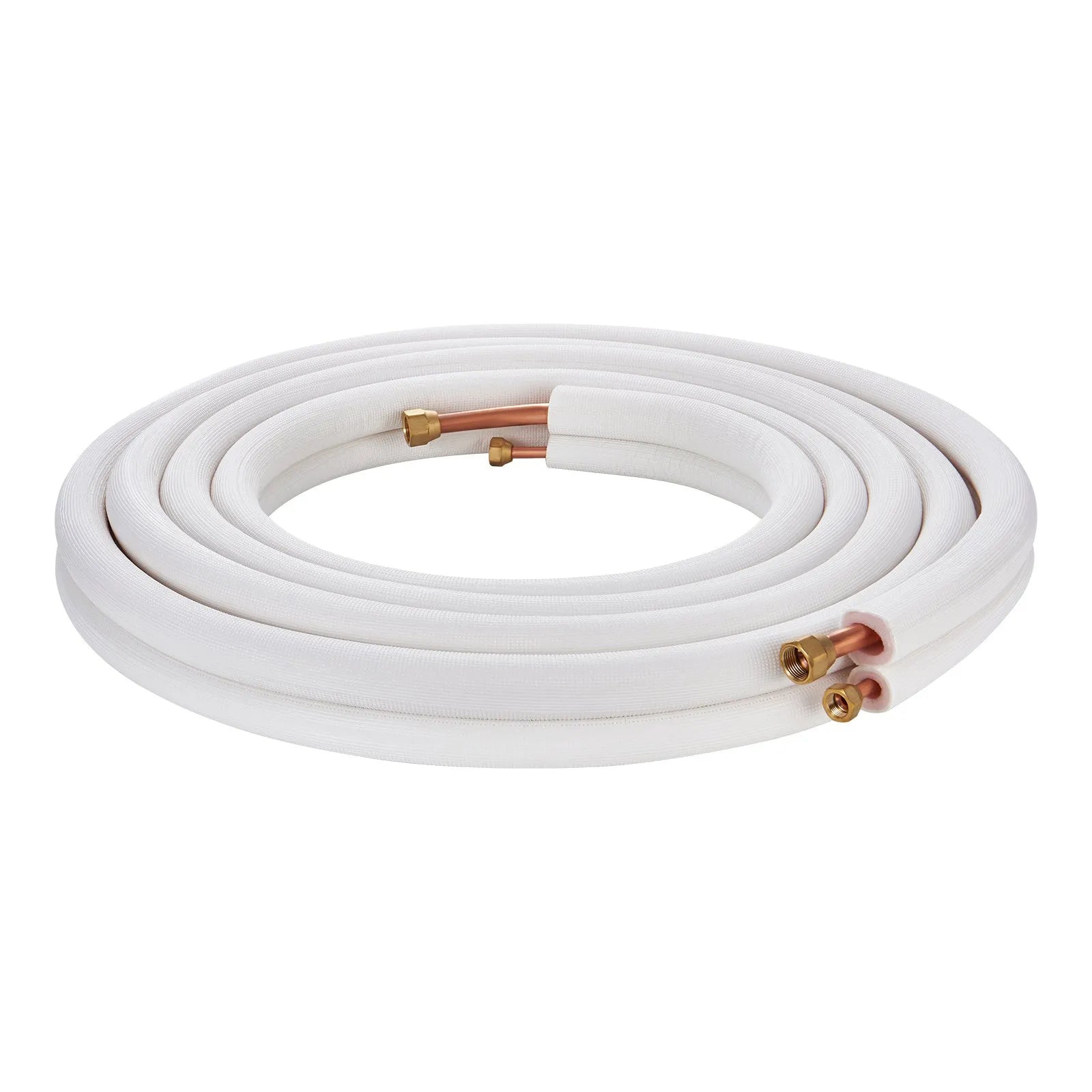 VEVOR 25FT Mini Split Line Set, 1/4" & 3/8" O.D Copper Pipes Tubing and Triple-Layer Insulation, for Mini Split Air Conditioning Refrigerant or Heating Pump Equipment & HVAC with Wrapping Strips.