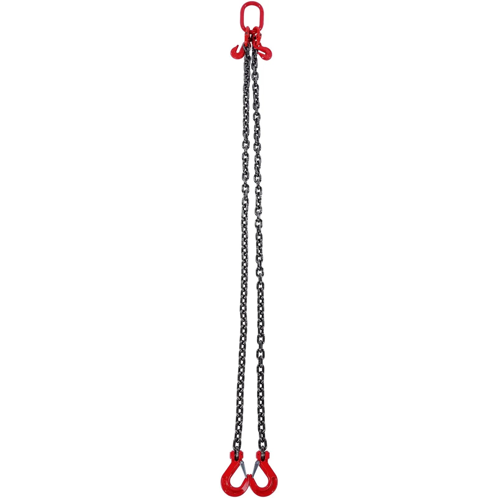 VEVOR 3/8" x 6' Chain Sling 2 Legs G80 Lifting Chain with Grab Hooks 11000 lbs