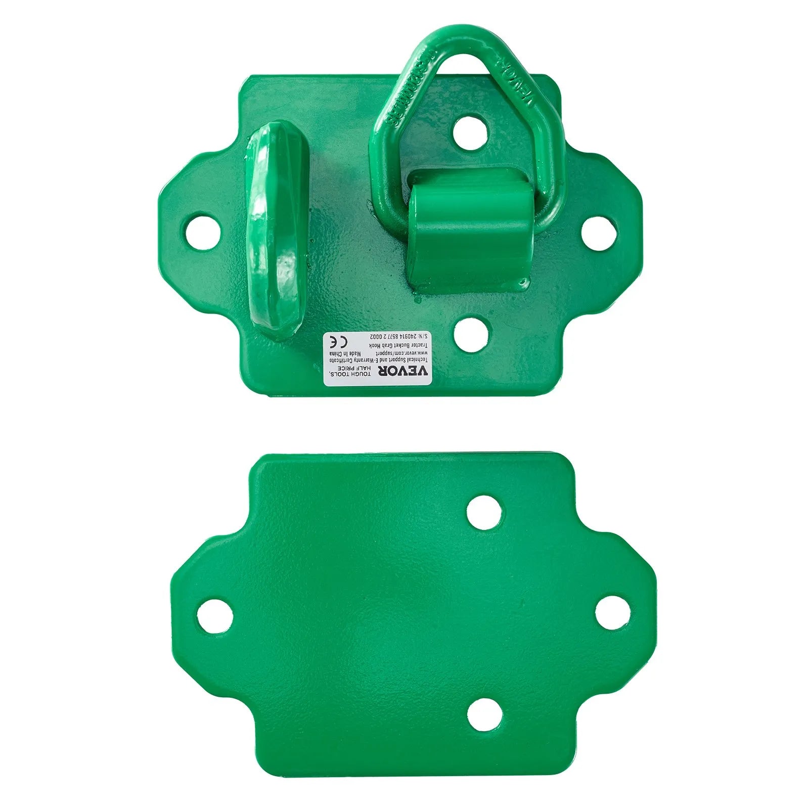 VEVOR 3/8" Tractor Bucket Hooks Grade 70 Forged Steel 2 Pack Grab Hooks Green