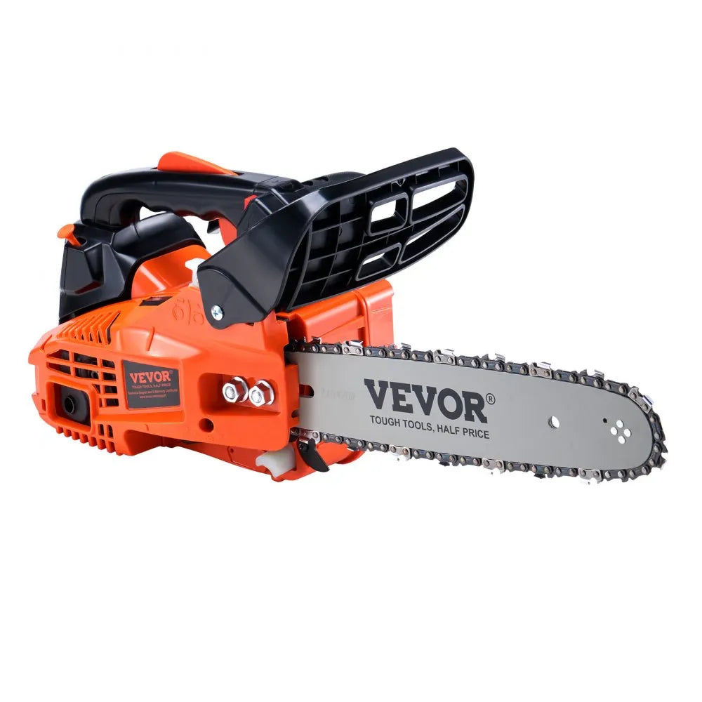 VEVOR 25.4CC 12" Gasoline Chainsaw Powered Wood Cutting Engine Gas Chain Saw