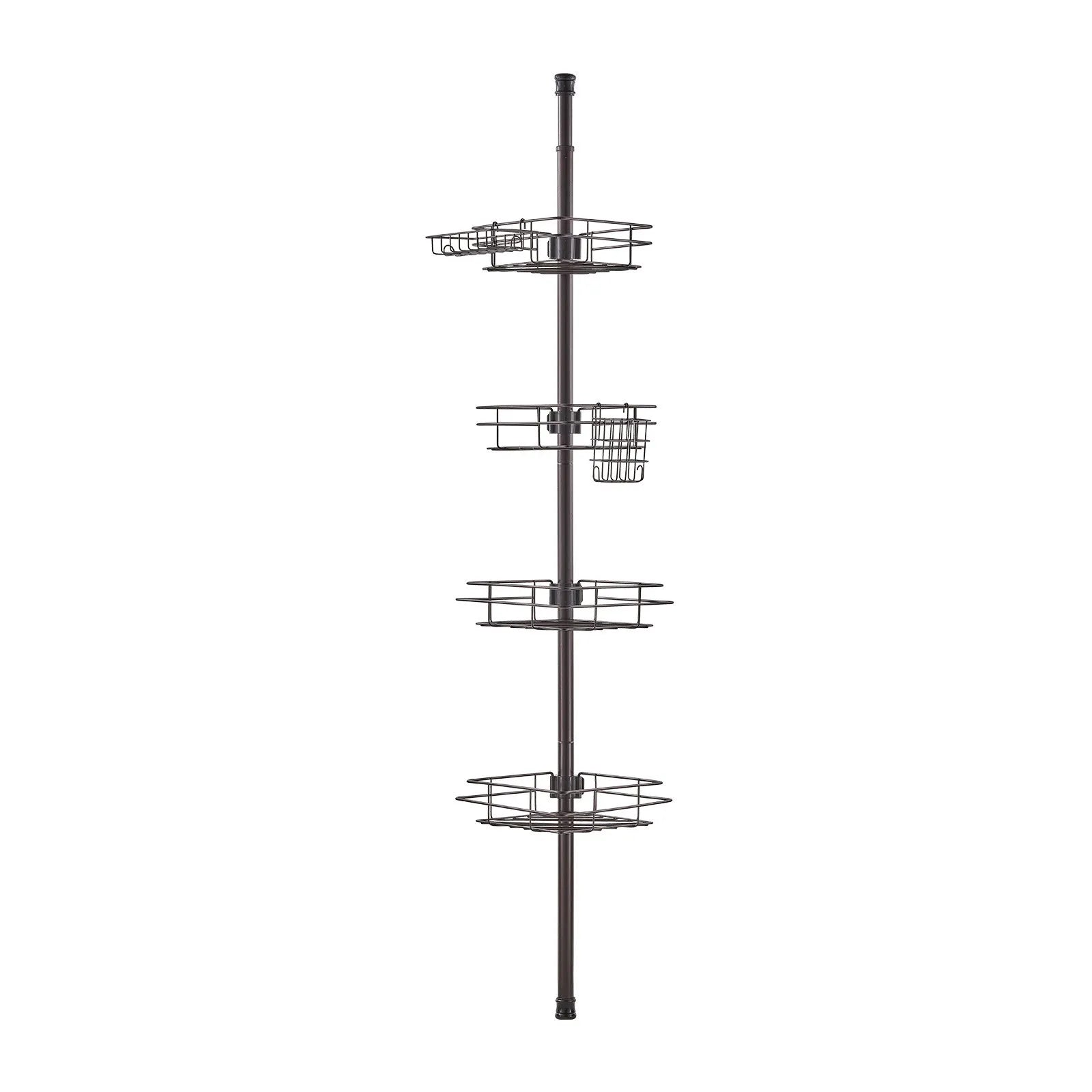 VEVOR 42" to 114" High Shower Corner Caddy Tension Pole Rust-Proof Tension Pole