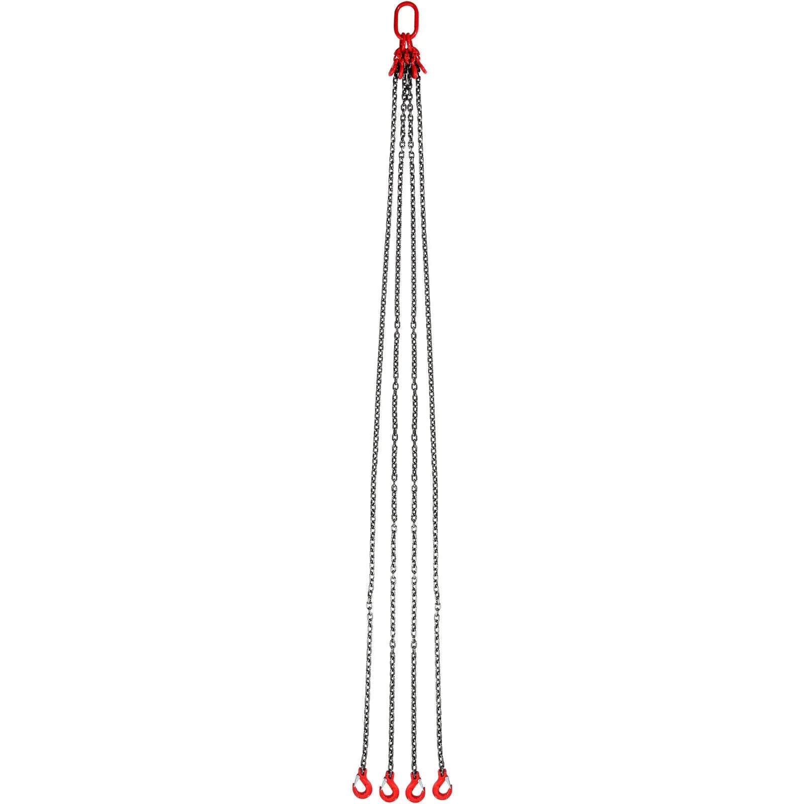 VEVOR 5/16" x 10' Chain Sling 4 Legs G80 Lifting Chain with Grab Hooks 11000 lbs