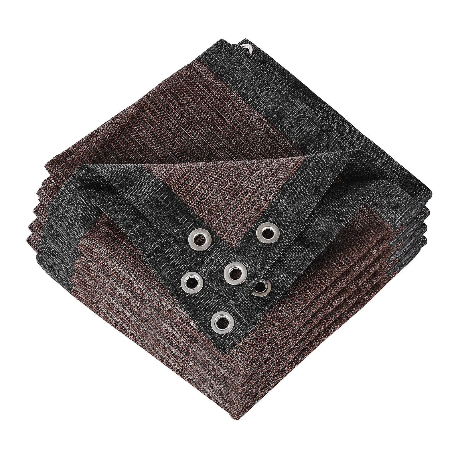 VEVOR 90% Sun Shade Cloth Privacy Screen 10 x 12 ft for Patio Garden (Brown)