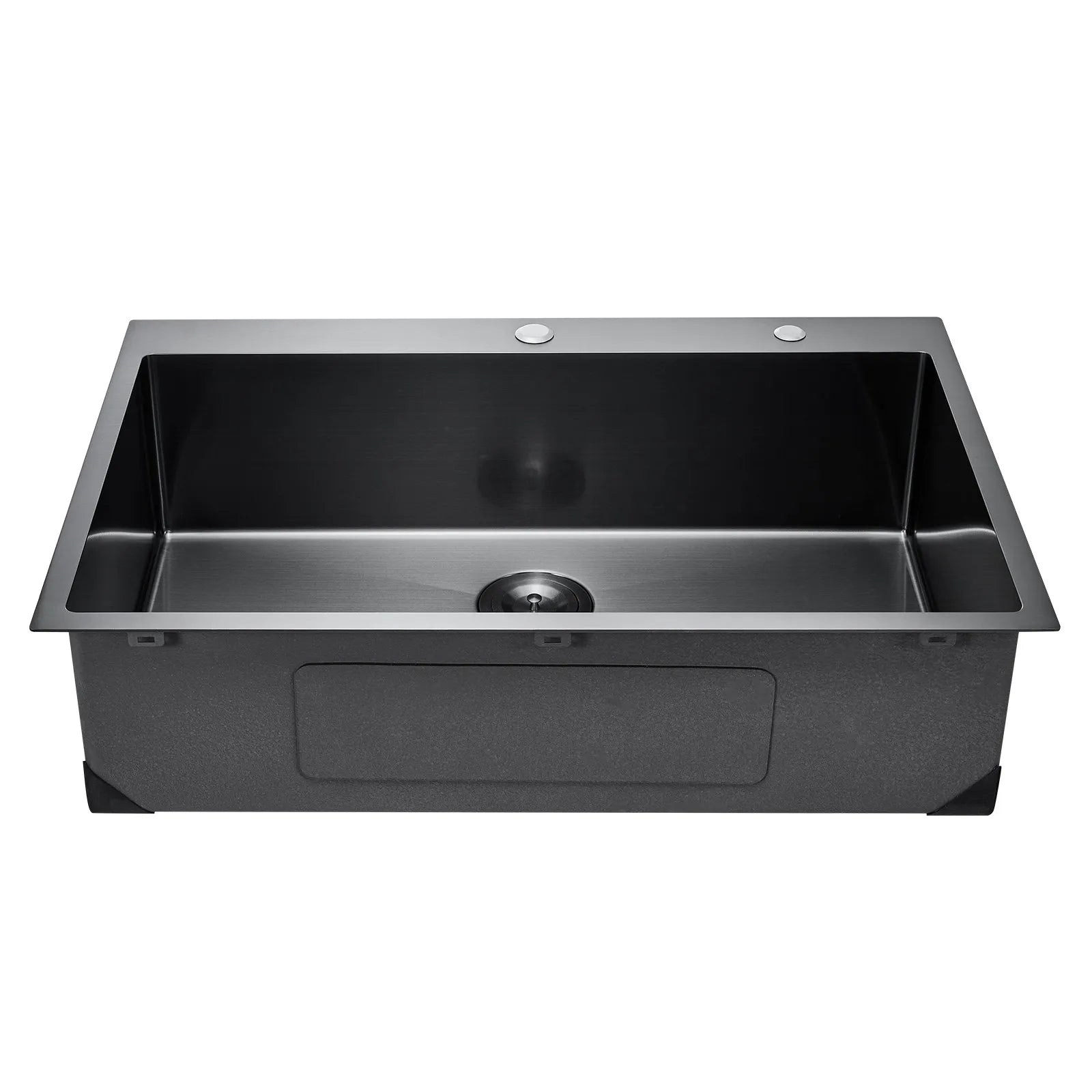 VEVOR 33" Kitchen Sink Top Mount Single Bowl Drop-In Basin Stainless Steel Black