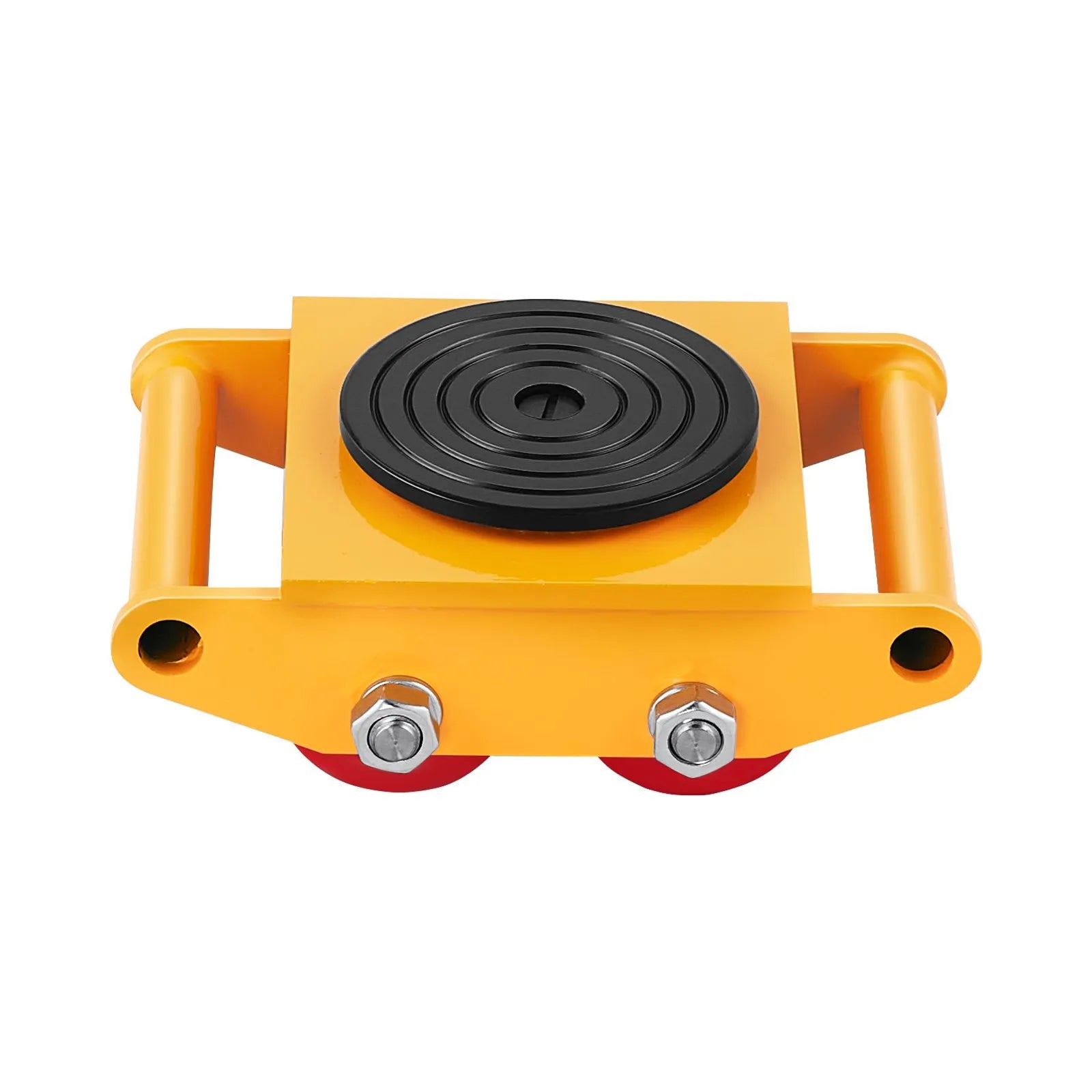 VEVOR 4PCS Machinery Skate Dolly, 17637LBS/8T Industrial Machinery Mover, Heavy Duty Carbon Steel Machinery Moving Skate with 4 PU Wheels and 360° Rotation Non-Slip Cap for Warehouse Workshop Factory