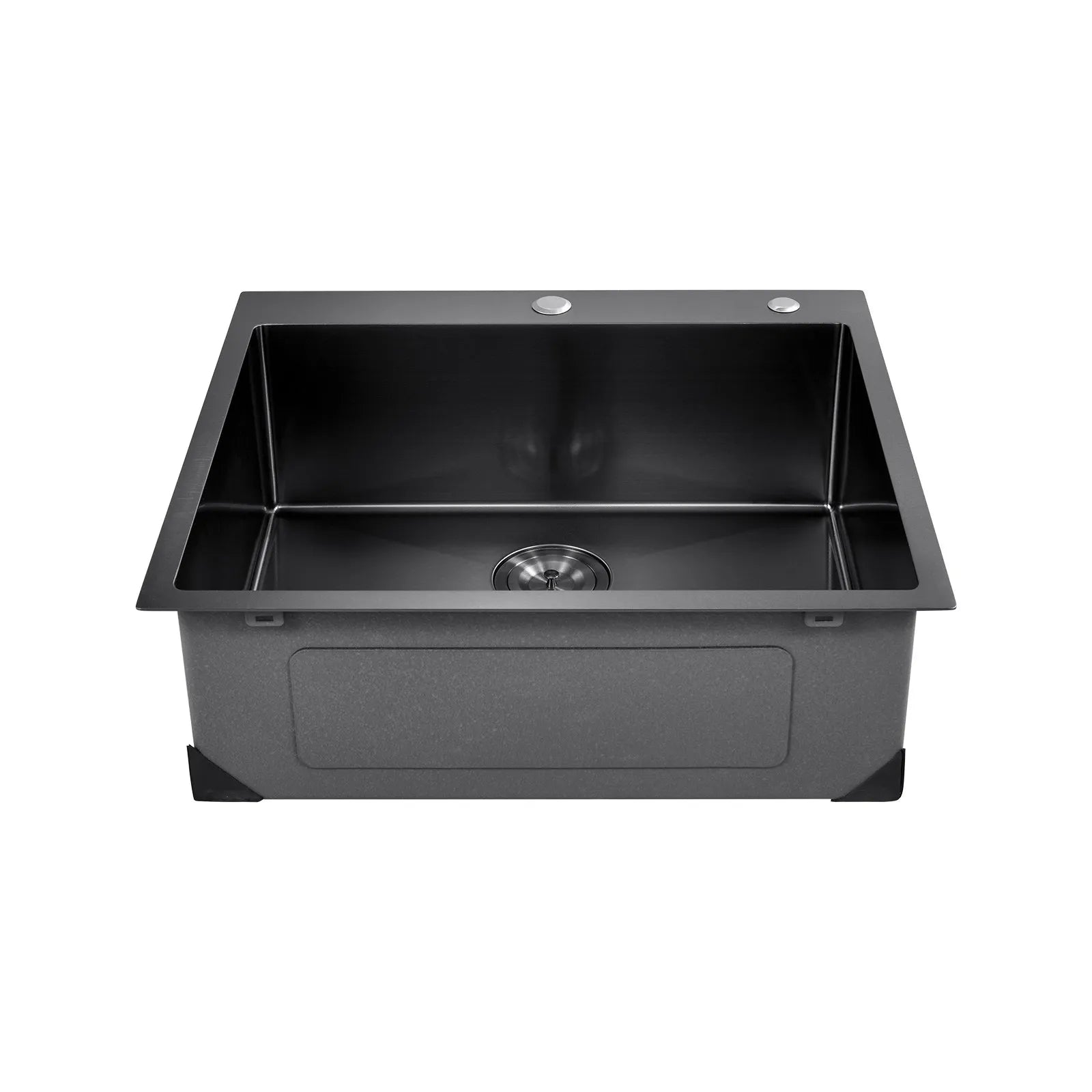 VEVOR 25" Kitchen Sink Top Mount Single Bowl Drop-In Basin Stainless Steel Black