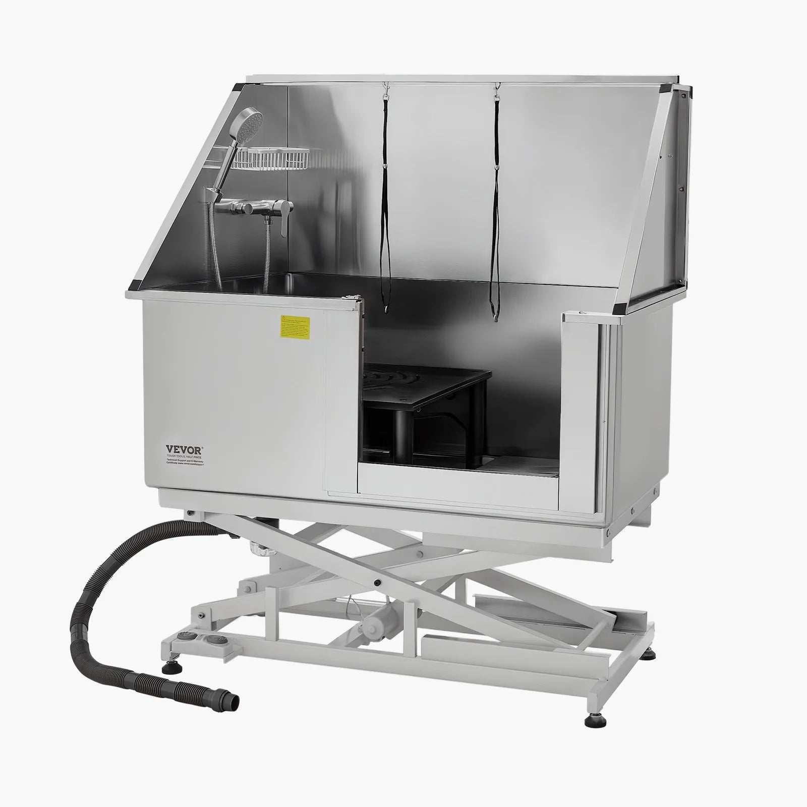 VEVOR 50 Inch Electric Dog Grooming Bath Tub Stainless Steel w Water Filter