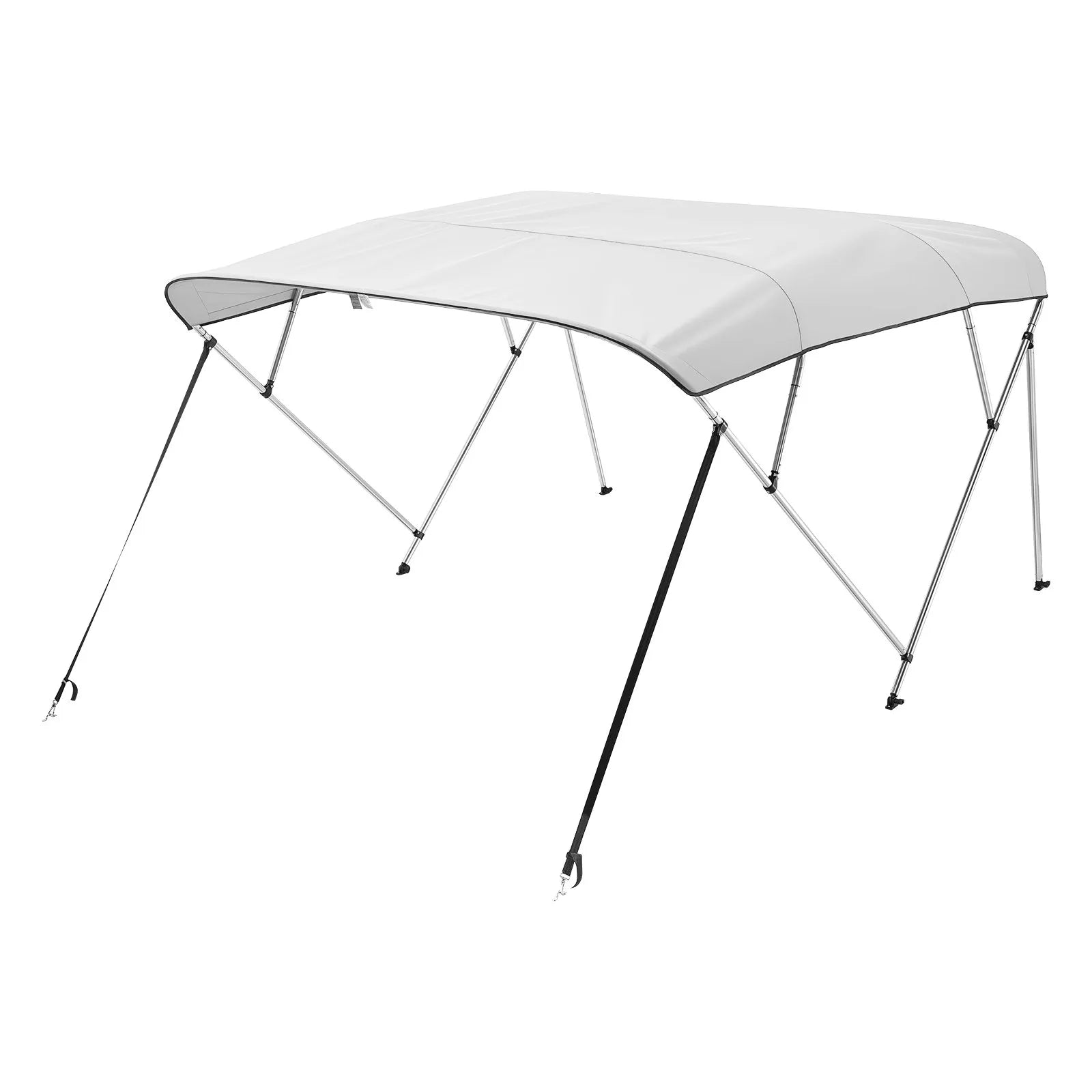 VEVOR 4 Bow Boat Bimini Tops 8'Lx(91"-96")W x 54"H Awning Canopy Light Grey