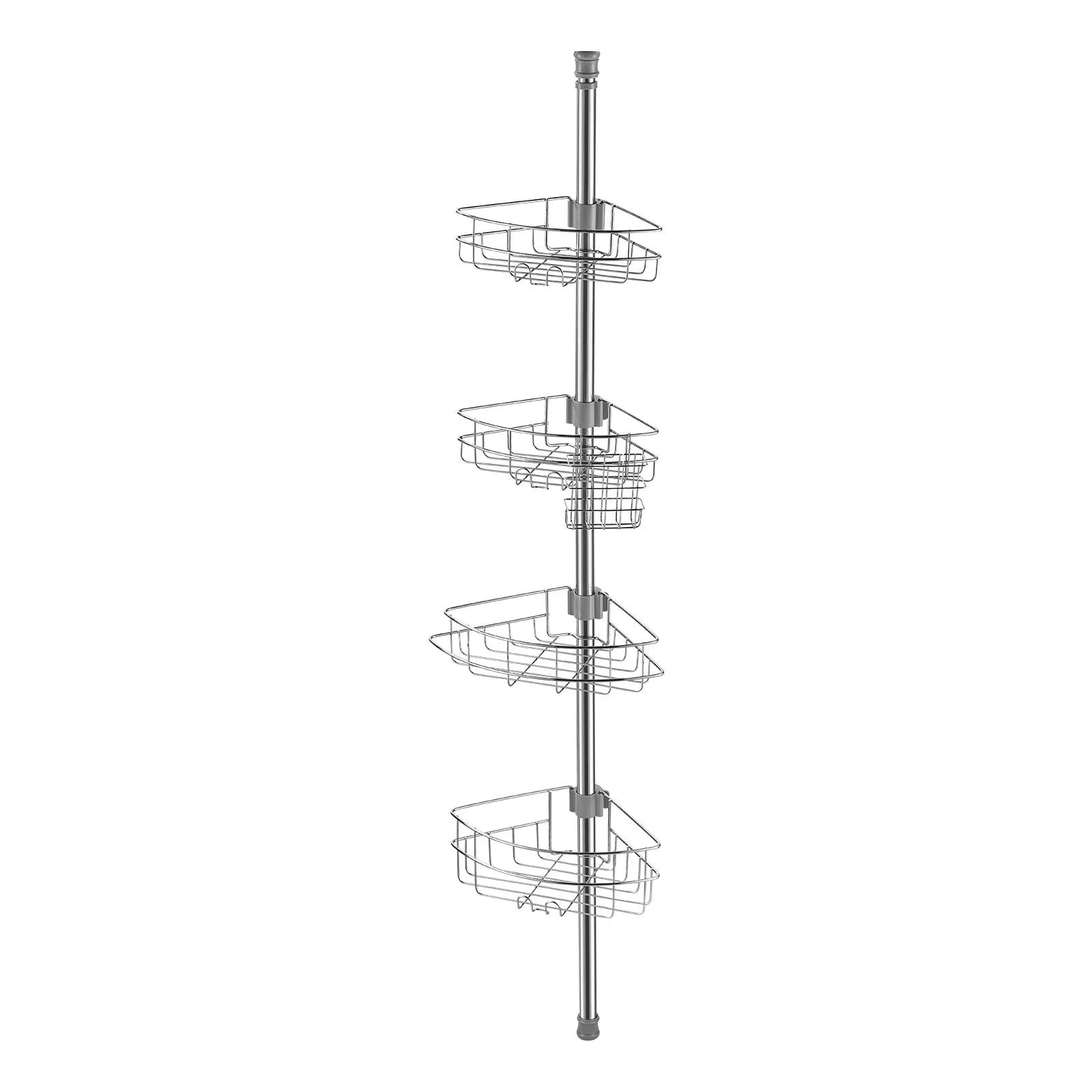 VEVOR 56" to 114" High Shower Corner Caddy Tension Pole Rust-Proof Tension Pole