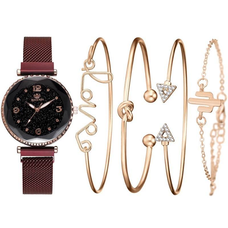 Fashion women's quartz watch bracelet bracelet set 