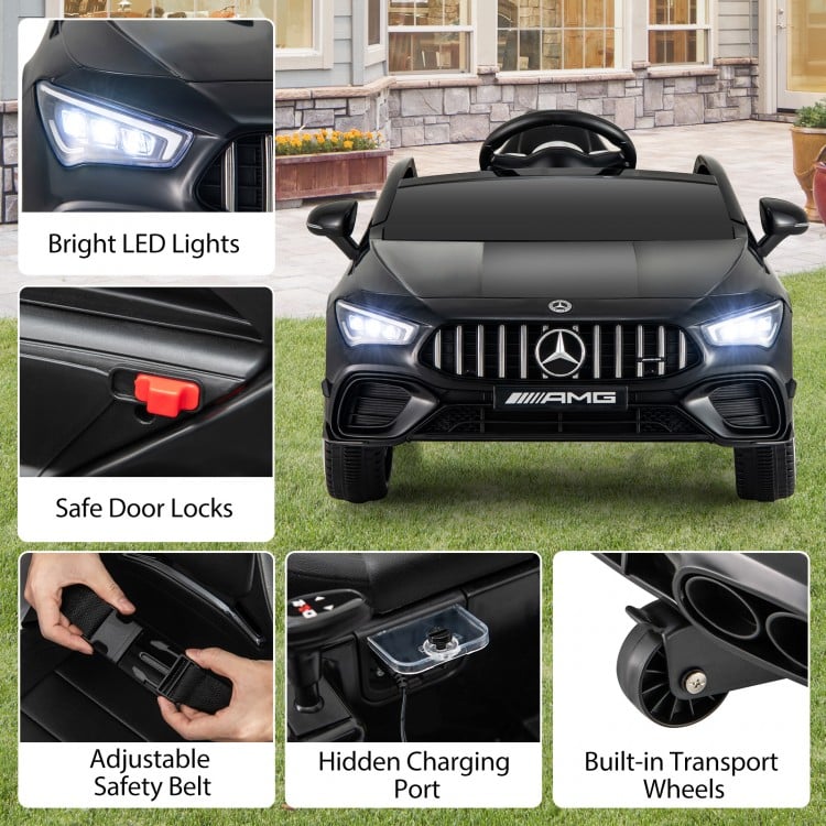 12V Kids Ride on Car Mercedes-Benz AMG CLA 45 with Remote-Black