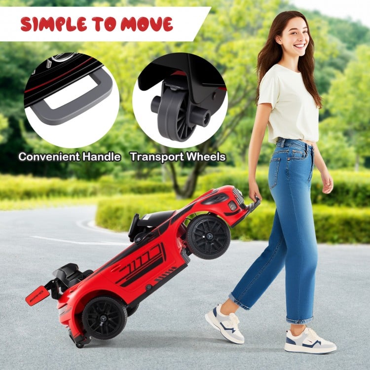 12V Kids Ride-On Car Mercedes-AMG GT3 Licensed with Adjustable Speed-Red