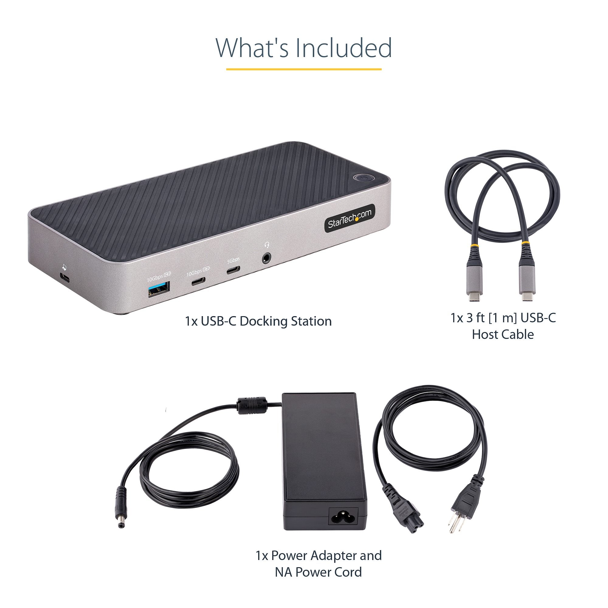 USB-C Triple Monitor Docking Station - HDMI/DP Triple 4k USB-C Dock - 5x USB Hub - GbE - 100W PD - Universal Multi Monitor Docking Station - Thunderbolt 3/4 Compatible 