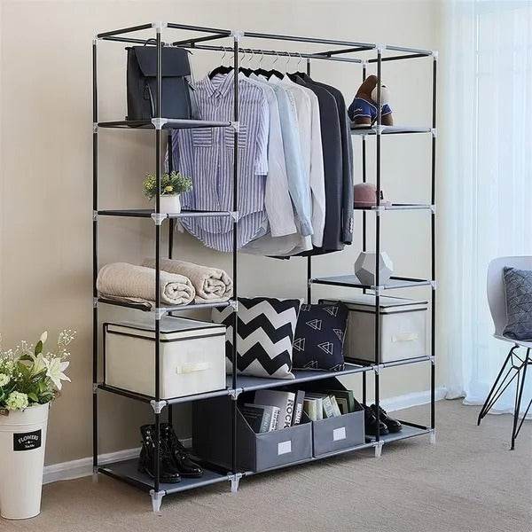 69 Portable Clothes Closet Wardrobe Storage Organizer With Non 